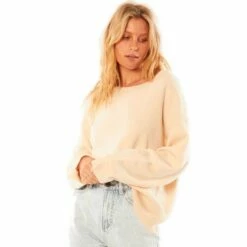 Amuse Society Starshine L/S Knit Sweater In Sand