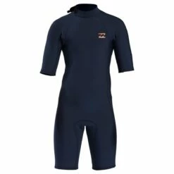 Billabong 2/2mm Boys Abso BZ Short Sleeve Spring Wetsuit In Military