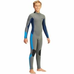 Billabong 3/2mm Boys Absolute Flatlock Full Wetsuit In Ash