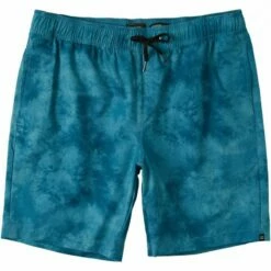 Billabong Surftrek Perf Elastic Walkshorts In Dark Teal Tie Dye