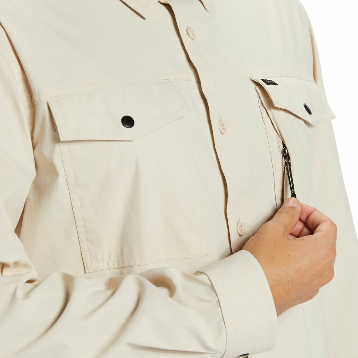 Billabong Surftrek Tech Long Sleeve Shirt In Chino 2 Billabong Surftrek Tech Long Sleeve Shirt In Chino - Image 2