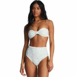 Billabong Sweet Oasis Tanlines Bandeau Bikini Top In Salt Crystal