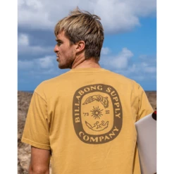 Billabong Synergy Wave Washed Tee In Mustard -LIQUID FORCE Sales billabong synergy wave washed tee in mustard 187540