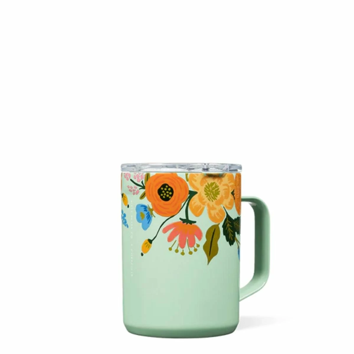 Corkcicle Rifle Paper 16oz Mug Gloss Mint Lively Floral 1 Corkcicle Rifle Paper 16oz Mug Gloss Mint Lively Floral