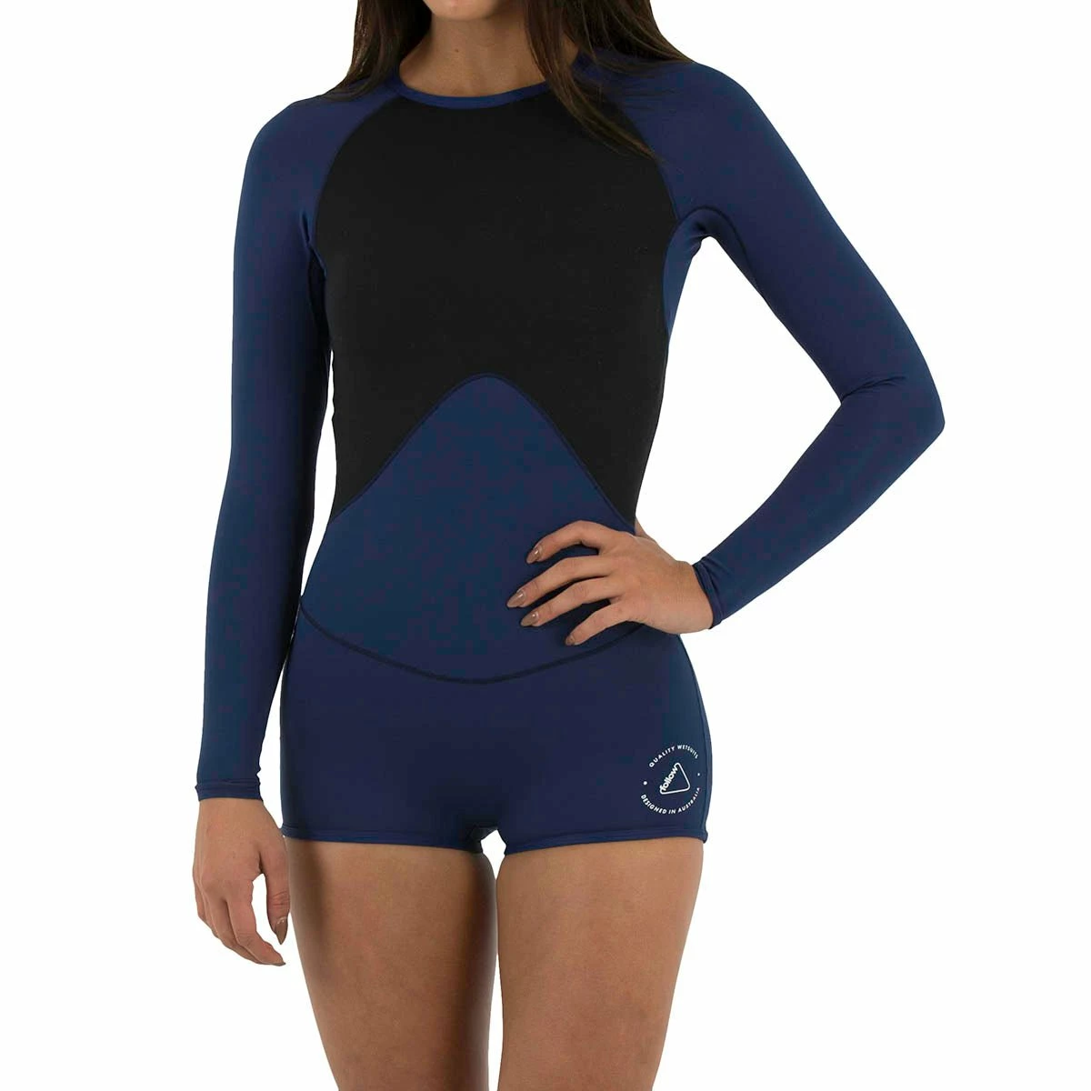Follow Ladies Lycra L/S Springy In Navy/Black 1 Follow Ladies Lycra L/S Springy In Navy/Black