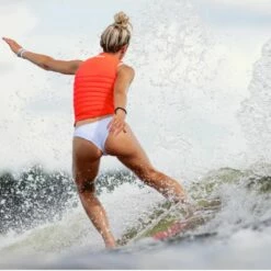 Follow Primary Ladies Comp Wake Vest In Fluro Red -LIQUID FORCE Sales follow primary ladies comp wake vest in fluro red 326564