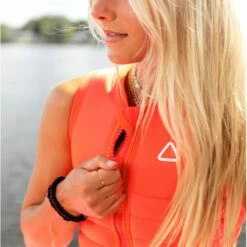 Follow Primary Ladies Comp Wake Vest In Fluro Red -LIQUID FORCE Sales follow primary ladies comp wake vest in fluro red 605914