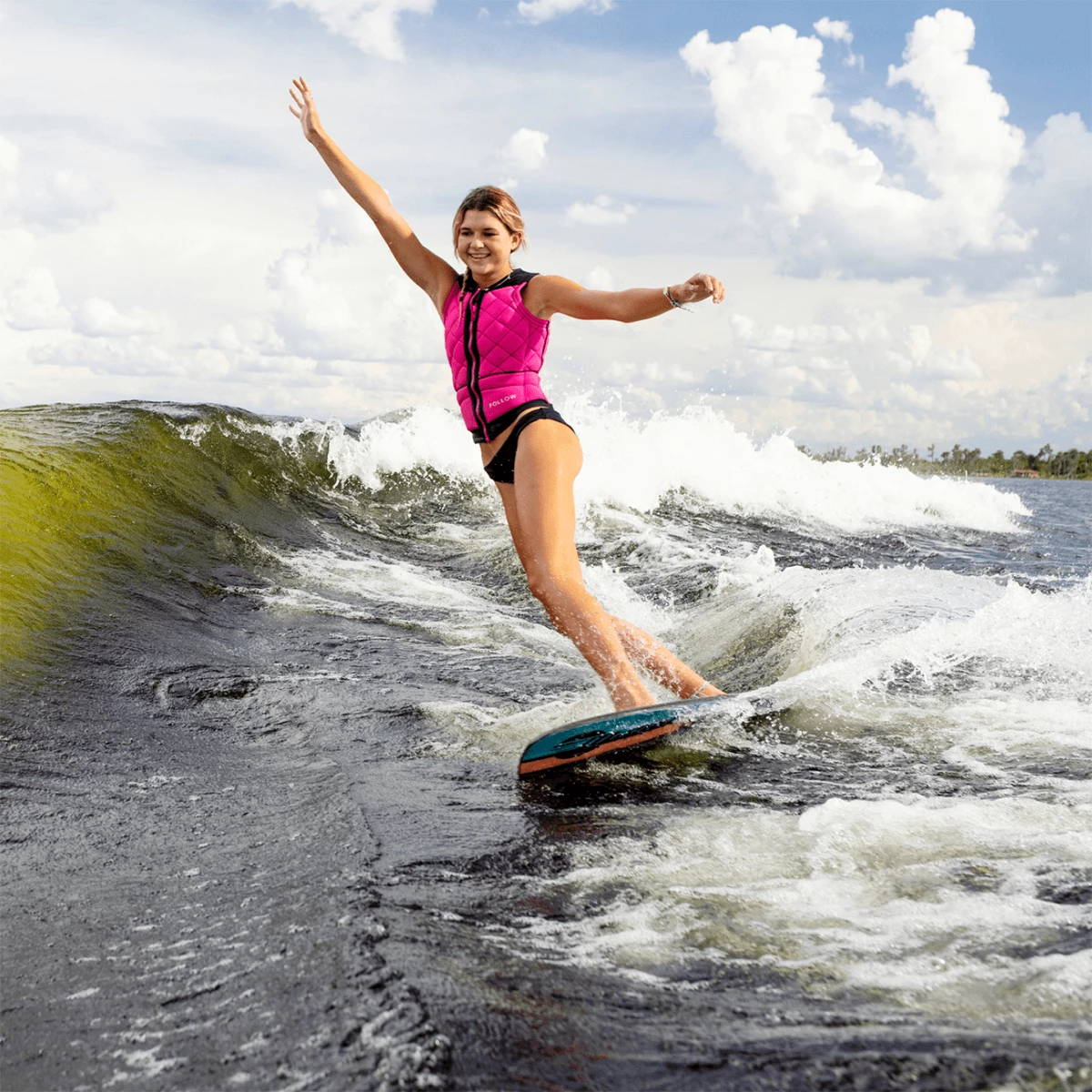 Follow Stow Comp Wake Vest In Black/Pink 4 Follow Stow Comp Wake Vest In Black/Pink - Image 4