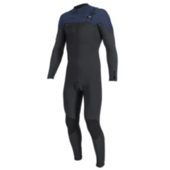 O'Neill Blueprint 3/2+mm Chest Zip Full Wetsuit In Black And Navy