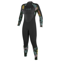O'Neill Girls Epic 4/3 BZ Full Wetsuit In Black/Baylen