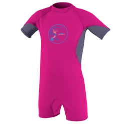 O'Neill Ozone Toddler S/S Spring Wetsuit In Berry/Dusk/White