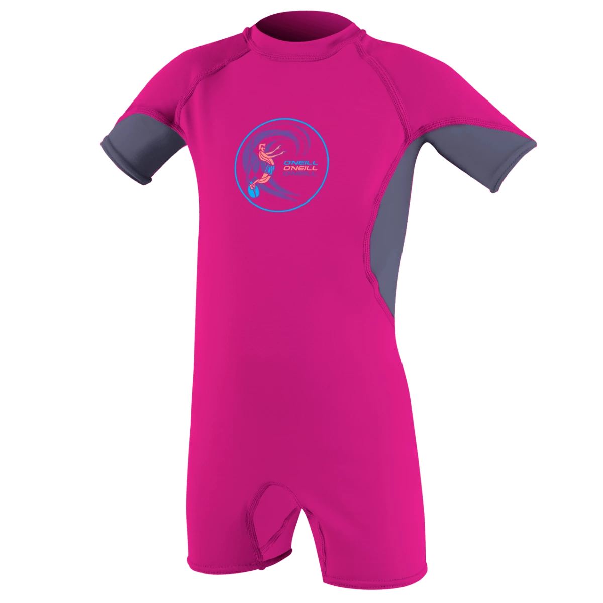 O'Neill Ozone Toddler S/S Spring Wetsuit In Berry/Dusk/White 1 O'Neill Ozone Toddler S/S Spring Wetsuit In Berry/Dusk/White