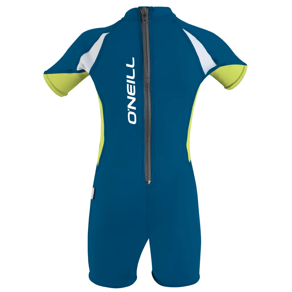 O'Neill Ozone Toddler S/S Spring Wetsuit In Blue/Lime/White 2 O'Neill Ozone Toddler S/S Spring Wetsuit In Blue/Lime/White - Image 2