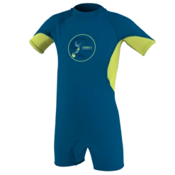 O'Neill Ozone Toddler S/S Spring Wetsuit In Blue/Lime/White