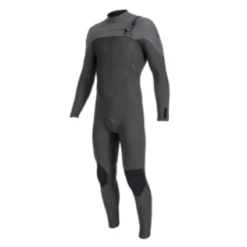 Oneill Psycho Tech 4/3mm Chest Zip Full Wetsuit In Midnight Oil And Smoke