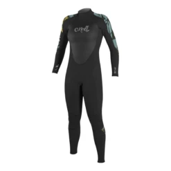 O'Neill Women's Epic 4/3 BZ Full Wetsuit In Black/Baylen
