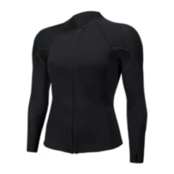 Oneill Womens Hyperfreak 2mm Front Zip Jacket In Black
