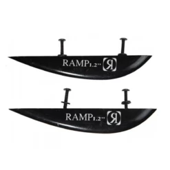 Ronix 1.2" Ramp Fiberglass Wakeboard Fins Black (2 Pack)