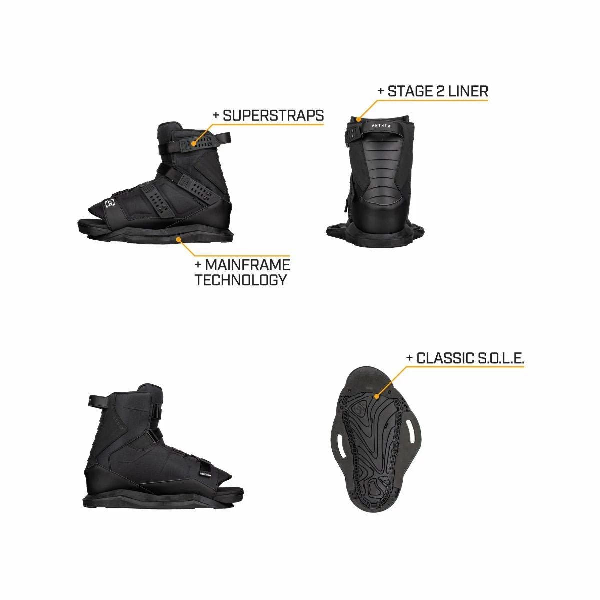 Ronix Anthem Wakeboard Bindings 2022 6 Ronix Anthem Wakeboard Bindings 2022 - Image 6