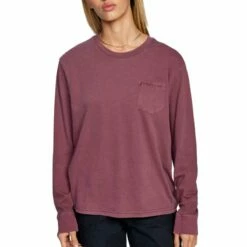 RVCA Stolen Long Sleeve Tee In Port