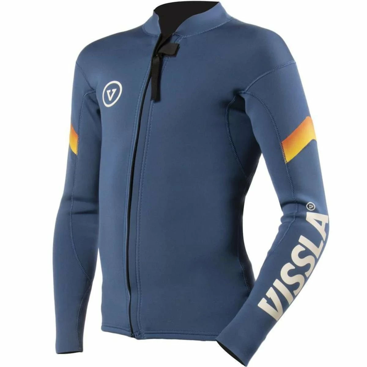 Vissla 7 Seas Boys Raditude 2mm Front Zip Wetsuit Jacket In Harbor Blue 2 Vissla 7 Seas Boys Raditude 2mm Front Zip Wetsuit Jacket In Harbor Blue - Image 2