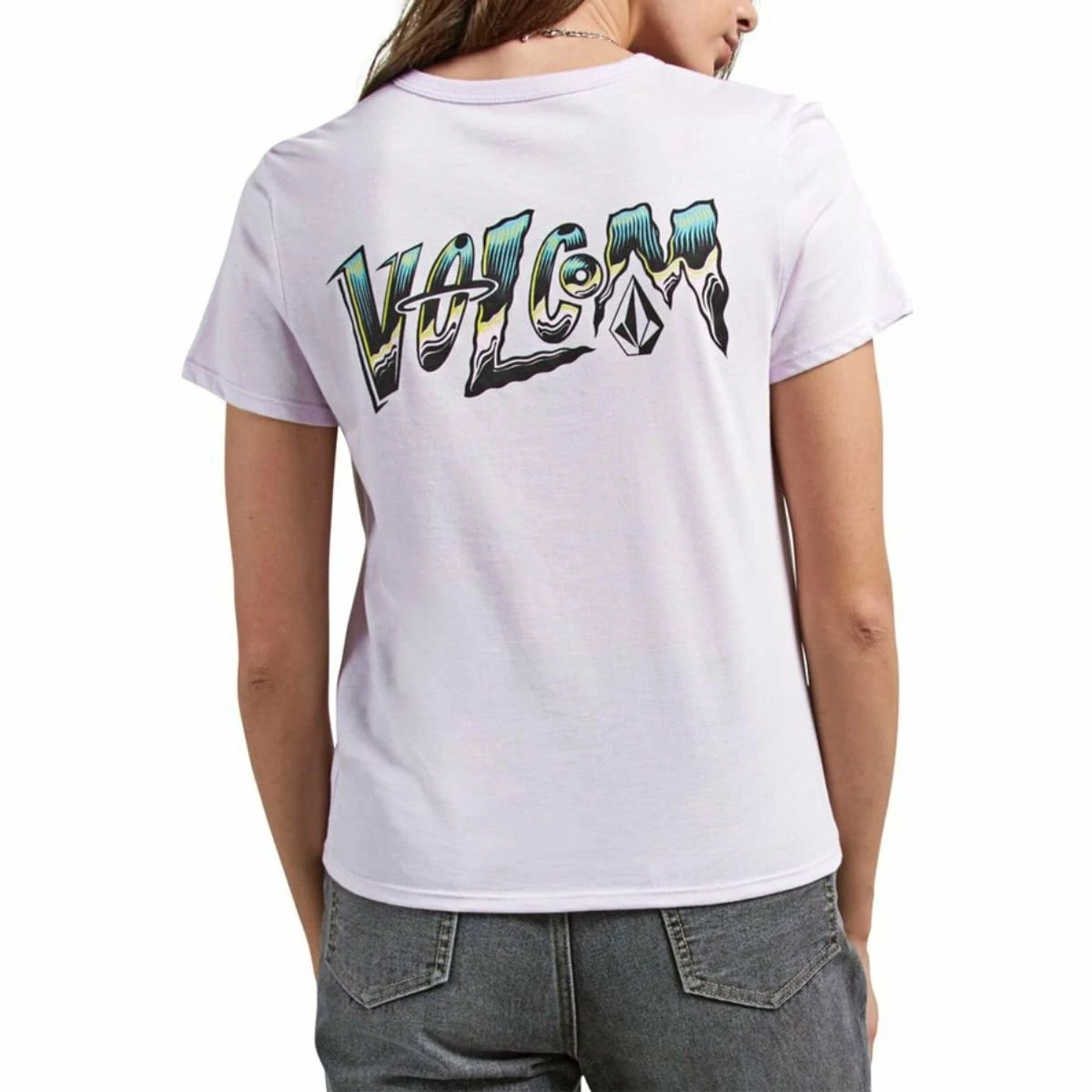 Volcom Skullactic Wave Tee In Light Purple 2 Volcom Skullactic Wave Tee In Light Purple - Image 2