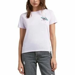 Front Page 22 Volcom Skullactic Wave Tee In Light Purple